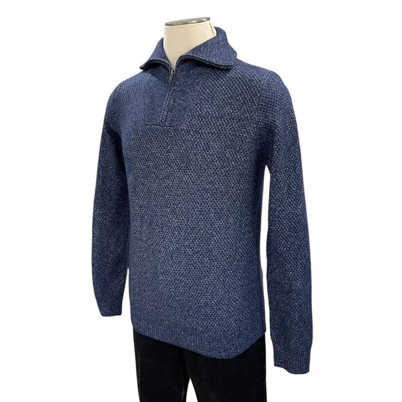 Alesbury Blue Half Zip Sweater NWOT Cabin Core Outdoorscore Minimalist Medium - Picture 7 of 9